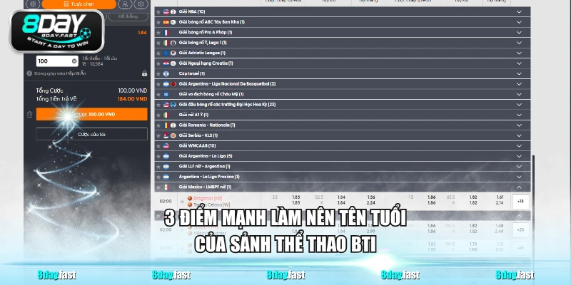 3 điểm mạnh làm nên tên tuổi của sảnh thể thao BTi